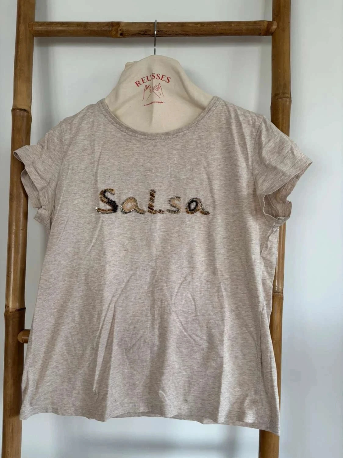 T-shirt beige crème salsa taille L